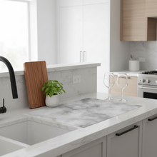 Charger l'image dans la galerie, MR & MRS DESIGNER | White Marble Pattern Kitchen Countertop Silicone Mat 60x90cm