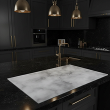 Charger l'image dans la galerie, MR & MRS DESIGNER | White Marble Pattern Kitchen Countertop Silicone Mat 60x90cm
