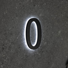 Afbeelding in Gallery-weergave laden, LUMO Lighting Technology | Illuminated Backlit LED Address Number 5" (Outdoor) - Black/Brushed Aluminum