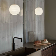 Load image into Gallery viewer, NEW WORKS | Lantern Pendant - Frosted White Opal Glass - Small