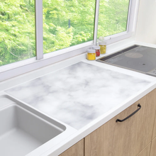 Charger l'image dans la galerie, MR & MRS DESIGNER | White Marble Pattern Kitchen Countertop Silicone Mat 60x90cm