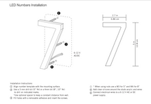 Afbeelding in Gallery-weergave laden, LUMO Lighting Technology | Illuminated Backlit LED Address Number 5" (Outdoor) - Black/Brushed Aluminum
