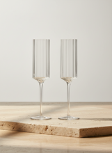 Load image into Gallery viewer, MODERNISM x Lara K | Cullinan Crystal Champagne Flute Glasses (Set Of 2)