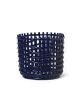 Load image into Gallery viewer, FERM LIVING | Ceramic Basket - Blue (Multiple Sizes Available)