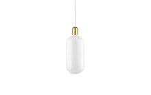 Ladda upp bild till gallerivisning, NORMANN COPENHAGEN | Amp Pendant Lamp White/Brass (Multiple Sizes)