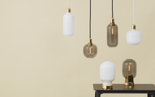 Ladda upp bild till gallerivisning, NORMANN COPENHAGEN | Amp Pendant Lamp White/Brass (Multiple Sizes)