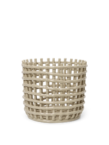 FERM LIVING | Ceramic Basket - Cashmere (Multiple Sizes Available)