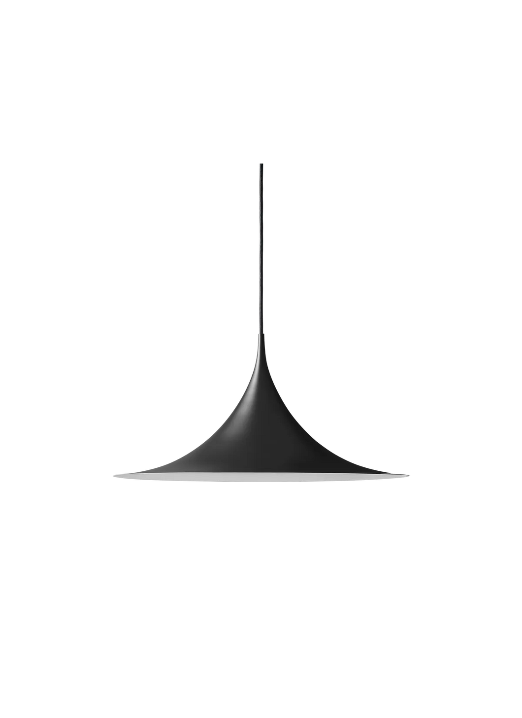 GUBI | Semi Pendant - Medium, 47cm - Black Semi Matt