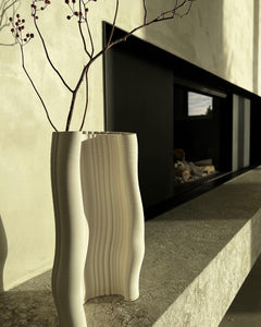 Ferm Living Moire Vase - Off White - Small