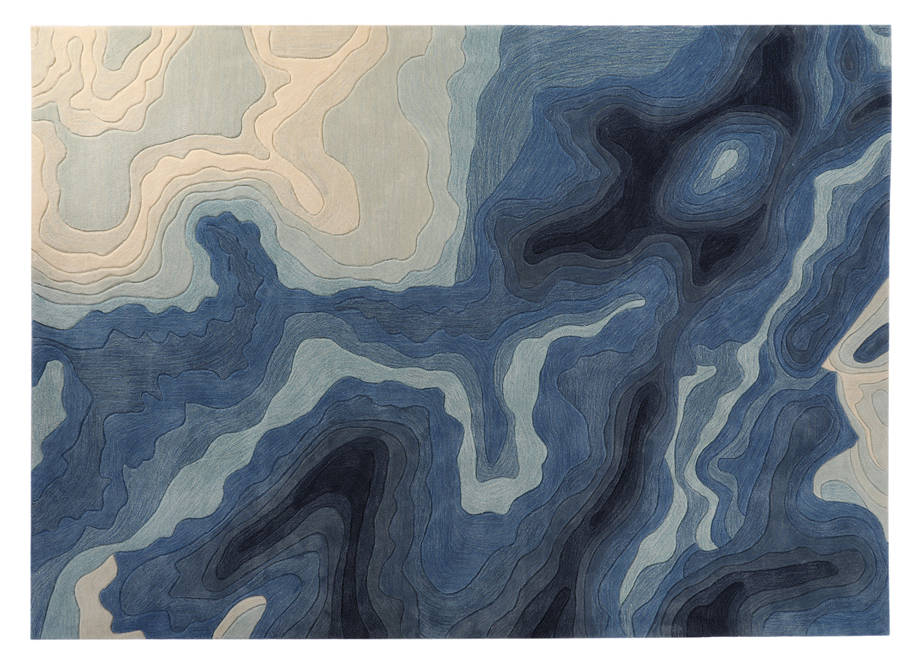 MODERNISM | ‘La Mer’ Wool Rug - Blue