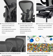 Afbeelding in Gallery-weergave laden, Herman Miller | Aeron Chair with Mineral Frame with Polished Aluminum Base
