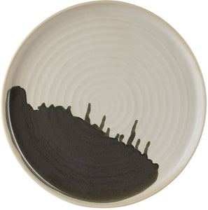 Ferm Living | Omhu Plate Medium Off White/Charcoal 26.5cm