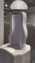 Video laden en afspelen in Gallery-weergave, Ferm Living Moire Vase - Off White - Large
