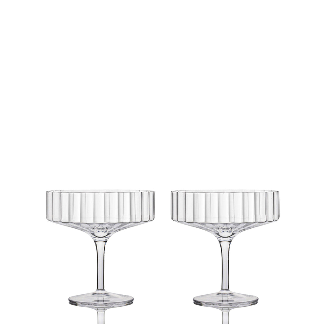 MODERNISM | Cullinan Crystal Champagne Coupe Glasses (Set Of 2)