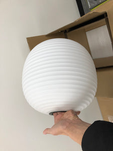 Laternen-Stehlampe – mattiertes weißes Opalglas (Ersatzschirm)